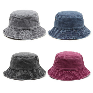 Washed Cotton Bucket <b>Hats</b> Packable Summer Outdoor <b>Cap</b> Travel Beach Sun <b>Hat</b> Plain Colors for Men Women - Product Image 1