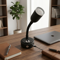 Lampe de lecture murale LED à col de cygne flexible 12V pour camping-car, caravane, bateau, avec variateur d'intensité