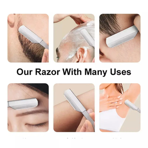 มีดโกนตรงสแตนเลสสตีลยี่ห้อใหม่พร้อมด้ามจับพลาสติกและกระดาษแบบกำหนดเอง - Product Image 6