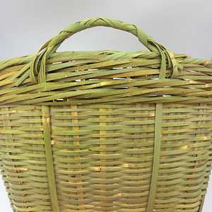 Panier en bambou tissé à la main, rangement rustique pour la cuisine avec poignées, organisateur naturel écologique, fournisseur OEM Vietnam - Product Image 5