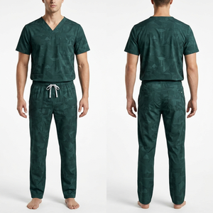 Ensemble de blouses médicales unisexe imprimées Sales Blackhardson en tissu polyester Dobby 180 GSM avec détection d'aiguilles et thermocollage sans couture pour hôpital - Product Image 1