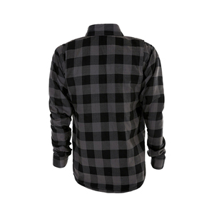 Chemise en flanelle à carreaux noire et grise pour homme, manches longues, coton respirant, style automne, chemises et hauts - Product Image 3