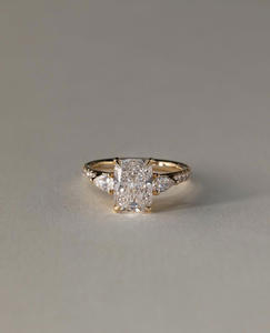 Anillo de compromiso de diamante natural certificado GIA, oro de 18 quilates, diseño personalizado, disponible, suelo de laboratorio redondo, proveedor de joyería de diamantes a granel - Product Image 3