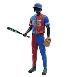 Uniforme de baseball entièrement personnalisé imprimé pour les sports d'équipe Couture solide Respirant Séchage rapide 100% polyester Léger - Product Image 1