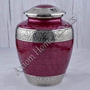 Elegante urna de cremación de aluminio con artesanía detallada-Urna de tributo perfecta de Axiom Home Accents - Product Image 2