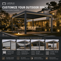 Pergola motorisée rétractable étanche en aluminium Tingmeihaoting 2026, idéale pour l'extérieur et le jardin – Vente chaude, directement de l'usine