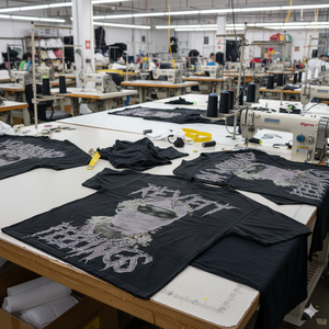 Nouveaux T-shirts en gros délavés à l'acide, légers, 240 GSM, avec logo sérigraphié, de haute qualité, respirants, en matière optimale - Product Image 5