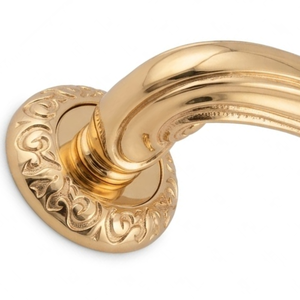 Manija de Puerta de Diseño Moderno y Duradero de Latón Macizo Altair de 18 Pulgadas con Roseta Grabada |   Herrajes Arquitectónicos para Hoteles de Lujo - Product Image 4