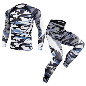 Ensemble de vêtements de sport pour hommes, t-shirt de compression et leggings, fabricant de vêtements de sport OEM - Product Image 5