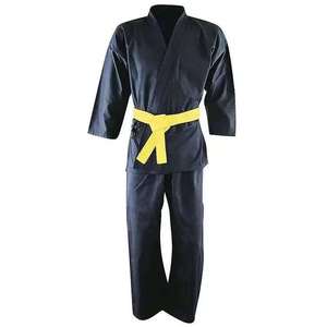 Uniforme de Karate Blanco con Cinturón Verde y Amarillo para Adultos, Unisex, Transpirable, de Algodón, para Artes Marciales - Product Image 6