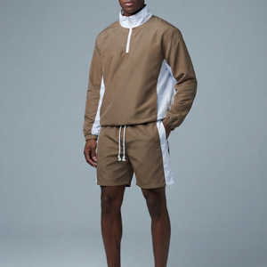 Ensemble coupe-vent 2 pièces de qualité supérieure, personnalisé, avec short, 100% nylon, coupe-vent, style streetwear, grandes tailles - Product Image 4