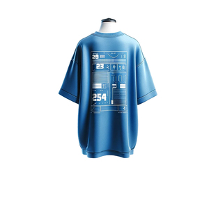 Camiseta Naranja Extra Grande para Hombre con Estampado Geométrico de Ciudad, Manga Corta, Cuello Redondo, Diseño Casual de Poliéster Transpirable - Product Image 4