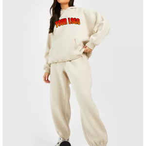 Ensemble jogging 2 pièces pour femme, sweat-shirt à capuche à manches longues, pull oversize, pantalon de survêtement assorti, survêtement pour adolescente - Product Image 5