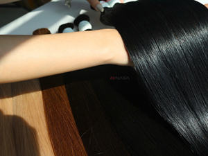 Precio al por mayor Extensiones de cabello a granel Pelo crudo vietnamita Double Drown 100 gramos Colores oscuros 28 pulgadas - Product Image 4