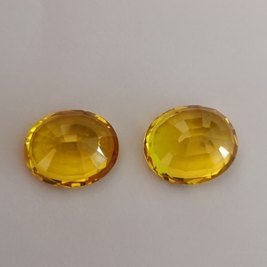 Saphir jaune poli de laboratoire, élégant et tendance, pierre précieuse en vrac, 100 % fait main pour la fabrication de bijoux, bagues, boucles d'oreilles, etc. - Product Image 3