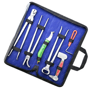 Professional Stainless Steel Farrier Tools Kit 3 Set Hoof Trimming Pliers 12" Nipper <b>Nail</b> <b>Puller</b> Clincher Plus Basic Pick PVC - Product Image 1