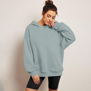 Women's Custom 100% Cotton <b>Zip</b>-<b>Up</b> Oversize Hoodie Set with Embroidery Washed <b>Cropped</b> Joggers for Winter Street Wear - Product Image 5