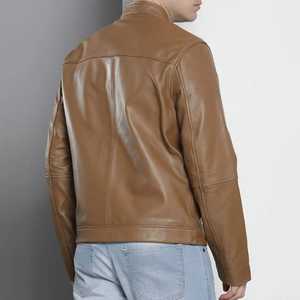 Chaqueta de Motocicleta para Hombre, Chaqueta de Cuero de Fábrica, Chaqueta de Cuero de Talla Grande para Hombre, para Uso en Exteriores en Invierno, con Etiqueta Privada Personalizada - Product Image 2