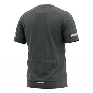 Camiseta Deportiva Táctica de Punto para Hombre, Estilo Techwear, Talla Grande, Color Gris Oscuro, Absorbente de Humedad, Algodón, Manga Corta, para Entrenamiento al Aire Libre - Product Image 2