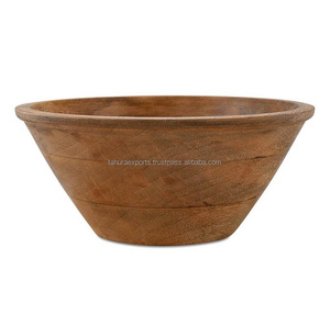 Tazón de madera de diseño clásico, centro de mesa, formas personalizadas, tamaños, suministros indios, adornos para el hogar y la decoración de fiestas, exportación directa - Product Image 4