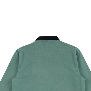 Pakistan Manufacturer's Custom 100% Cotton Men's Winter Casual <b>Canvas</b> <b>Jackets</b> Mandarin Collar Front Logo Breathable Solid Color - Product Image 3