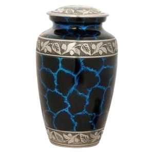 Turquoise graver bande florale urnes de crémation adulte urne de crémation pour les cendres approvisionnement commémoratif funéraire bleu feu urnes métalliques grand - Product Image 1