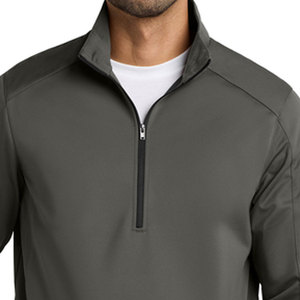 Chaqueta softshell de hombre con cierre de cremallera, color sólido, transpirable, informal, para otoño, corte regular, poliéster. - Product Image 5