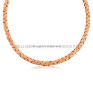 Wholesale 5mm Natural Round <b>Braided</b> Leather <b>Cord</b> Bolo Jewelry Leather <b>Cord</b> for DIY Jewelry Making - Product Image 3