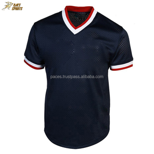 เสื้อเจอร์ซีย์เล่นเบสบอลเสื้อกีฬาคอวีพิมพ์ซับลิเมชันหมายเลขโลโก้ทีมออกแบบได้ตามต้องการ - Product Image 2