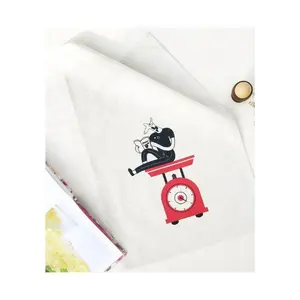 Wholesale Elegant Double Side Fleece Desktop Dish Towels Man Weighing <b>Machine</b> Embroidered Border Reusable Kitchen Towels Wedding - Product Image 1