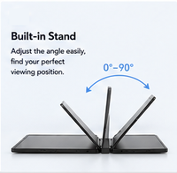 Moniteur portable à double écran pour la productivité, 15,6 pouces FHD 1080P IPS, écran tactile, type C, utilisation professionnelle, ordinateur portable, vidéoconférence