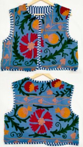 Women's Vintage Style Eco-Friendly Floral Autumn Winter Embroidered Jacket Handmade Classic O-Neck Suzani Trendy Kimono <b>Kaftan</b> - Product Image 4