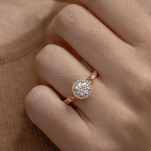 Bague d'éternité Arin, diamant de laboratoire rond taille brillant IGI/GIA, or blanc 14 carats, bague de fiançailles et de mariage, bijoux fins, cadeau pour - Product Image 1