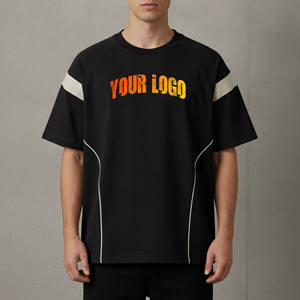 T-shirt pour homme, coupe ample, épaules tombantes, couleur personnalisée, 100% coton, 210 g/m², tissu lourd, vêtements d'été, dernier design streetwear - Product Image 4