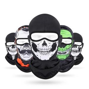 Cagoule respirante à motif crâne en maille UPF 50+ pour le ski, cagoule personnalisée à un trou pour la pratique du cyclisme - Product Image 1