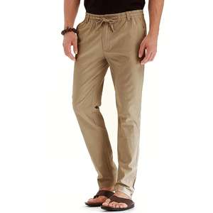 Pantalones de hombre lavados, elegantes, de corte ajustado, tela suave y cómoda para uso diario, proveedor con servicio OEM. - Product Image 2