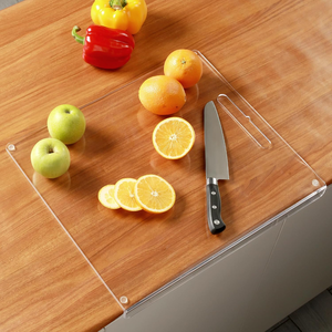 Planche à découper en acrylique transparent sur mesure pour la cuisine, résistante au lave-vaisselle, à prix abordable, vente en gros directe usine - Product Image 6