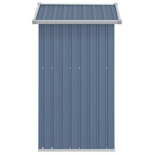 Caseta de Jardín de Acero Galvanizado Gris de 49.6 X 38.4 X 69.7 Pulgadas con Diseño Elegante - Product Image 5
