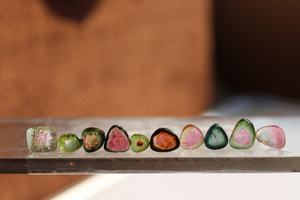 Colgante de Turmalina Rosa Natural de Calidad AAAAA, Gema Suelta Certificada por IGI, Forma Mixta en Rodajas, Creaciones Rida RC TS 1608, 20mm 9mm - Product Image 4