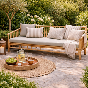 Handmade Bamboo Sofa Natural Bamboo Bench Eco Friendly Bamboo Furniture for Living Room Patio Garden Hotel Kingcraftviet - Product Image 1