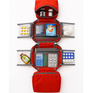 Portable emergency medical pouch with durable leather design for medicines bandages <b>tools</b> and first aid storage for sale - Product Image 4