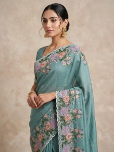 Matka Silk Saree Royal matka Silk Saree ชุดผ้าส่าหรีแบบดั้งเดิม - Product Image 2