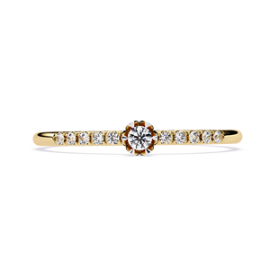 Minimalist <b>dainty</b> <b>ring</b> Round Natural Diamond with 18k Solid Gold Engagement Gift <b>Ring</b> IGI Certified Wedding <b>Ring</b> Jewellery - Product Image 1