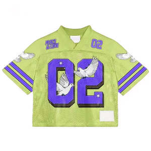 Maillot de football personnalisé style hip-hop urbain, coupe ample et respirante en maille, pour hommes et femmes - Product Image 1