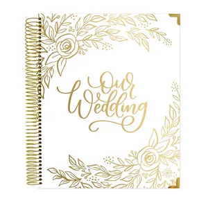 Factory Supply 2023-2024 Luxury Gold Foil Logo Daily Planner Journals Notebook Printing