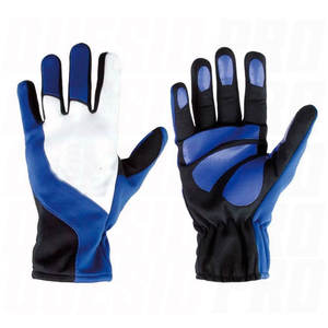 Gants de sport à doigts entiers bleus et noirs en synthétique unisexe, légers, respirants, pour toutes les saisons, pour sports automobiles - Product Image 1
