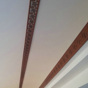 บัวผนังไม้เนื้อแข็งลายเส้นตกแต่งสวยงามสำหรับแผงพื้นหลังโรงแรม แถบปิดขอบ ไม้ธรรมชาติหรือเคลือบสี - Product Image 2