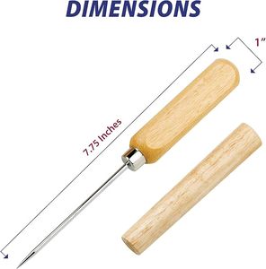 Customizable Logo Eco-Friendly Reusable Portable Solid Wood & Stainless Steel 15CM <b>Ice</b> <b>Picks</b> Anti-Slip Bar & Kitchen Tool - Product Image 2