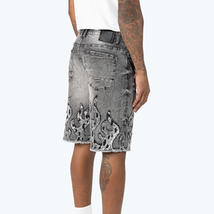 Pantalones Cortos de Mezclilla Vintage para Hombre, Transpirables, de Secado Rápido, Estilo Casual, con Bolsillos, Cintura Elástica, Holgados - Product Image 2