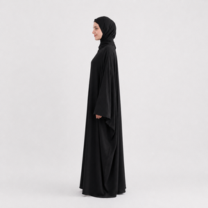 Wholesale ODM Casual Anti-static Wrinkle Resistant Plus Size Loose Fit Modest Abaya for Women with Hijab Elegant Style - Product Image 4